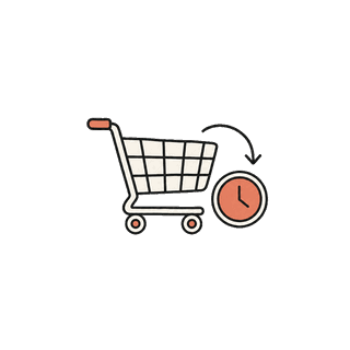 Write an abandoned cart recovery email flow — illustration